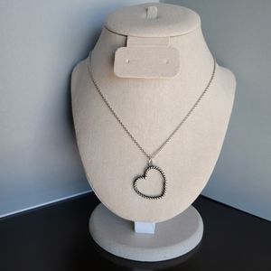 James Avery Changeable Heart Charm Holder Necklace